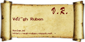 Végh Ruben névjegykártya